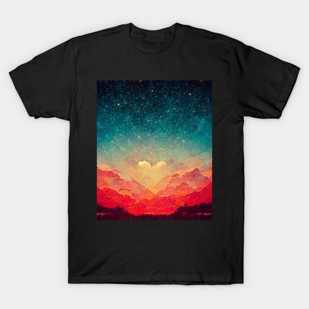 The Starry Ombre T-Shirt by Cakeboard Designs